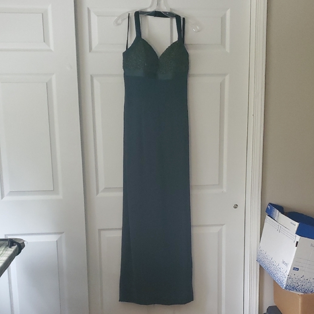 Elegant Dark Green Gown